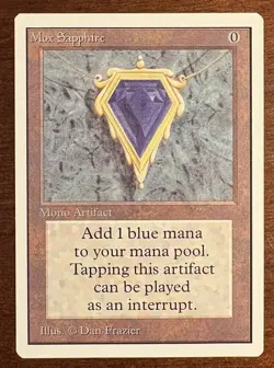 MTG Mox Sapphire Unlimited Lightly Played Power 9 Reserve List LP+ Excellent - Image 3