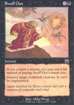 1x Snuff Out Heavy Play MTG Magic - Kid Icarus - - Image 1