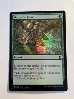 Nature's Claim - FOIL - MTG Eternal Masters - NM - Image 1