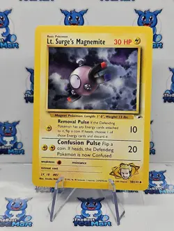 Pokemon Lt. Surge's Magnemite 50/132 Gym Heroes LP - Image 1