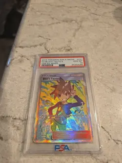 PSA 10 Gem Mint 2019 Pokemon Sun Moon Unified Minds 231 Full Art Blue's Tactics - Image 1