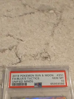 PSA 10 Gem Mint 2019 Pokemon Sun Moon Unified Minds 231 Full Art Blue's Tactics - Image 2