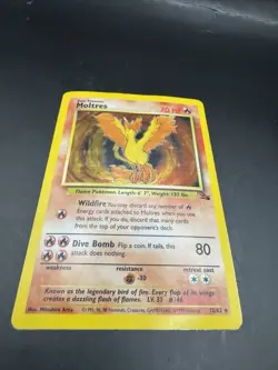 Pokemon TCG Moltres 12/62 Fossil Holo Unlimited (1999) - Image 1