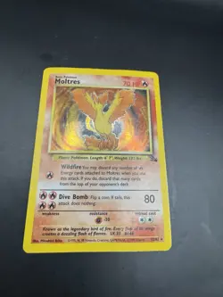 Pokemon TCG Moltres 12/62 Fossil Holo Unlimited (1999) - Image 2