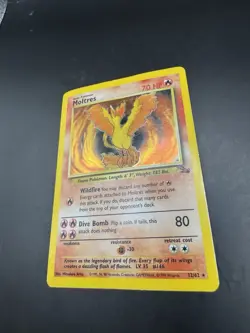Pokemon TCG Moltres 12/62 Fossil Holo Unlimited (1999) - Image 3