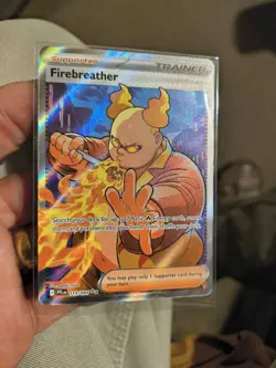 Pokemon Firebreather Trainer 119/094 Holo Ultra Rare Full Art Phantasmal Flames - Image 2