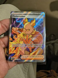 Pokemon Firebreather Trainer 119/094 Holo Ultra Rare Full Art Phantasmal Flames - Image 3