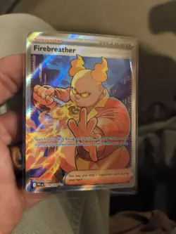 Pokemon Firebreather Trainer 119/094 Holo Ultra Rare Full Art Phantasmal Flames - Image 4