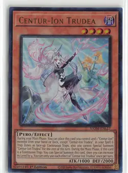 YuGiOh Valiant Smashers Centur-Ion Trudea Foil Ultra Rare #VASM-EN017 - Image 1