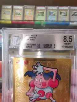 Pokemon Card 2000 BGS 8.5 MR. MIME Rare Holo Foil Japanese GOLD Meiji 4 Promo - Image 3