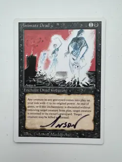 Animate Dead - Revised Edition (3ED) - LP Signed - Image 1