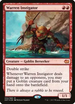 Warren Instigator - Duel Decks: Merfolk vs. Goblins (DDT) - NM - MTG - Image 1