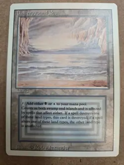 MTG Magic The Gathering LP-MP Revised UNDERGROUND SEA - Image 1