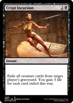 CRYPT INCURSION : MTG altered-art magic card : with Sexy, Warrior Babe! - Image 1