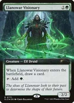 MTG Llanowar Visionary Secret Lair Series 0771 Foil Rare - Image 1