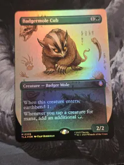 Badgermole Cub Borderless Foil - Magic The Gathering Avatar - Image 1
