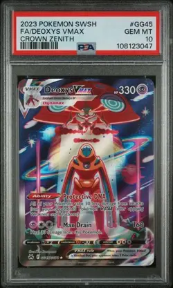 PSA 10 Deoxys VMAX GG45 - Pokemon TCG English Crown Zenith Gem Mint - Image 1