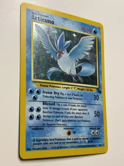 Pokemon TCG Articuno Fossil Holo Unlimited Rare Card 2/62 LP Condition - Image 2