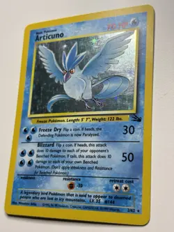 Pokemon TCG Articuno Fossil Holo Unlimited Rare Card 2/62 LP Condition - Image 3