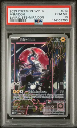 2023 POKEMON SCARLET & VIOLET POKEMON CENTER ETB PROMO SVP #013 MIRAIDON PSA 10 - Image 1
