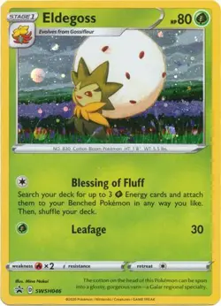 ELDEGOSS SWSH046 PROMO POKEMON (COSMO HOLO RARE, NM) - Image 1