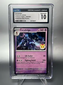 Pokemon TCG CGC 10 Ceruledge 040/091 Holo Pokemon Day Promo Card 2024 - Image 1
