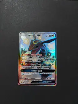 Pokemon TCG Rayquaza GX Alternate Art Holo Card 177a/168 Celestial Storm - Image 1