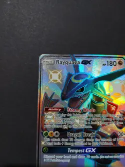 Pokemon TCG Rayquaza GX Alternate Art Holo Card 177a/168 Celestial Storm - Image 3