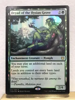 Dryad of the Ilysian Grove Foil MTG Magic Gathering Card NM Mint Theros THB - Image 1