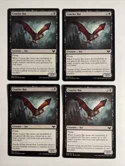 4x Mtg Crimson Vow Courier Bat NM/M Magic The Gathering - Image 1