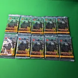 Lot Of (10) Magic the Gathering Dominaria United Draft Booster Pack New SEALED - Image 1