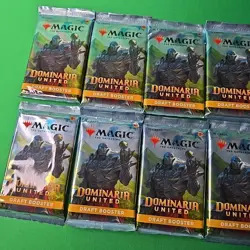 Lot Of (10) Magic the Gathering Dominaria United Draft Booster Pack New SEALED - Image 2