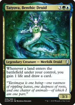Foil Tatyova, Benthic Druid U 206 Prerelease Cards MTG - Image 1