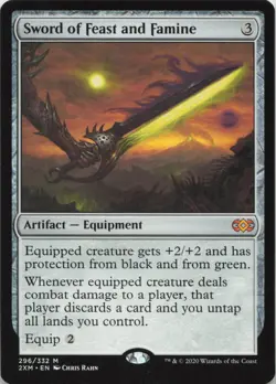 Sword of Feast and Famine M Double Masters 296 - LP MTG - Image 1