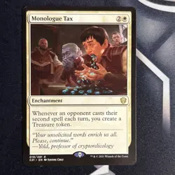 MTG - Monologue Tax - English C21 Commander 2021 RARE 019/081 - Near Mint NM - Image 1