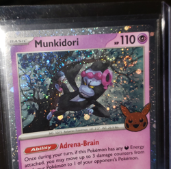 *DOUBLE SWIRL* Pokemon TCG - Munkidori Trick or Trade 2024 cosmos holo 095/167 - Image 2