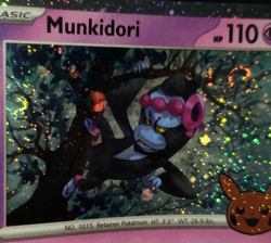 *DOUBLE SWIRL* Pokemon TCG - Munkidori Trick or Trade 2024 cosmos holo 095/167 - Image 5