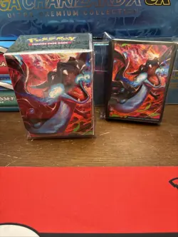 Pokemon Mega Charizard x EX UltraPremium Collection Deck Box and Sleeves Sealed - Image 1