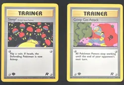 Vintage Pokemon 1st Edition lot Goop gas attack and Sleep! WotC team rocket - Image 1