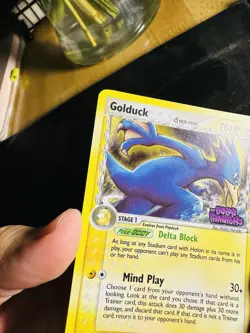 Pokemon Card - Golduck Holon Phantoms 43/110 Reverse Holo Stamped NM-LP - Image 4