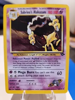 Pokemon Sabrina's Alakazam Holo Rare Gym Challenge 16/132 CGC 9 - Image 1