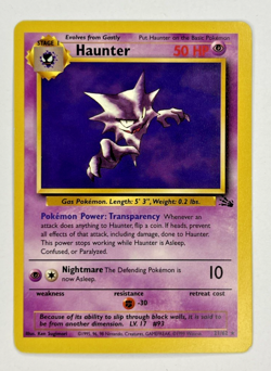 Pokemon TCG Haunter Fossil Set Unlimited Rare Non-Holo Card 21/62 - Image 1