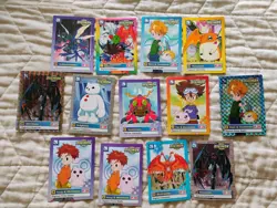 Vintage 1999 Digimon Card Numbered Lot Of 13 Including 2 Holographics - Image 1