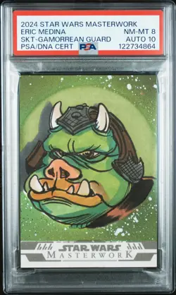2024 TOPPS STAR WARS MASTERWORK SKETCH CARDS ERIC MEDINA PSA 8 AUTO 10 - Image 1