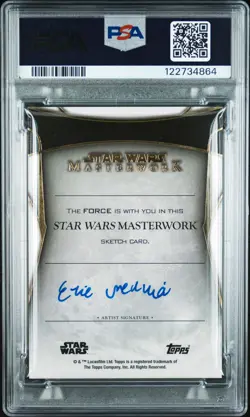 2024 TOPPS STAR WARS MASTERWORK SKETCH CARDS ERIC MEDINA PSA 8 AUTO 10 - Image 2