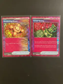 2024 Pokemon 2 Card Pink Paralell Trainer Lot - Image 1