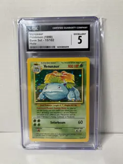 Venusaur Pokemon 1999 Base Set 015/102 Holo CGC 5 Trading Card - Image 1