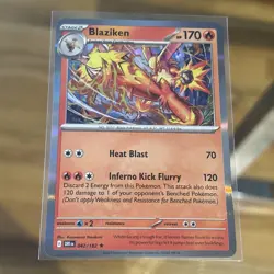 Blaziken 042/182 Sv10: Destined Rivals Holo Rare Pokemon Card - Image 1
