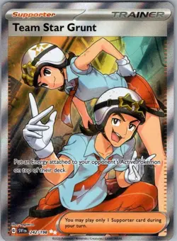 Pokemon Card Team Star Grunt 242/198 Scarlet & Violet Base Set - Near Mint - Image 1