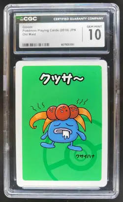 2019 POKEMON PLAYING CARDS JAPANESE GLOOM OLD MAID CGC 10 RC7 - Image 1